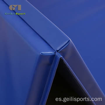 Colchoneta plegable para ejercicios de gimnasia azul gruesa